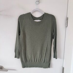 LOFT Olive Crew Neck Sweater